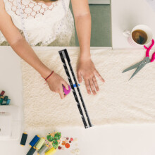 Edelstahl-Nählineal | DIY-Patchwork- und Quiltmaß 15x1,5 cm