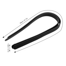 Lederhandtaschenriemen 2 Stück DIY Handtaschen-Teile mit 8 hellgoldenen Nieten schwarz