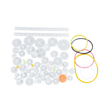 75 Stück Plastikgetriebe Riemenscheiben-Set für DIY-Roboter-Getriebe, Motor & Spielzeug