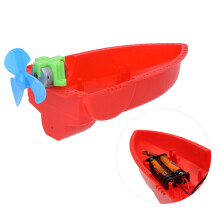 DIY Assemble Aerodynamic Boat Model Wind Power Speedboat Children Electronic Toy