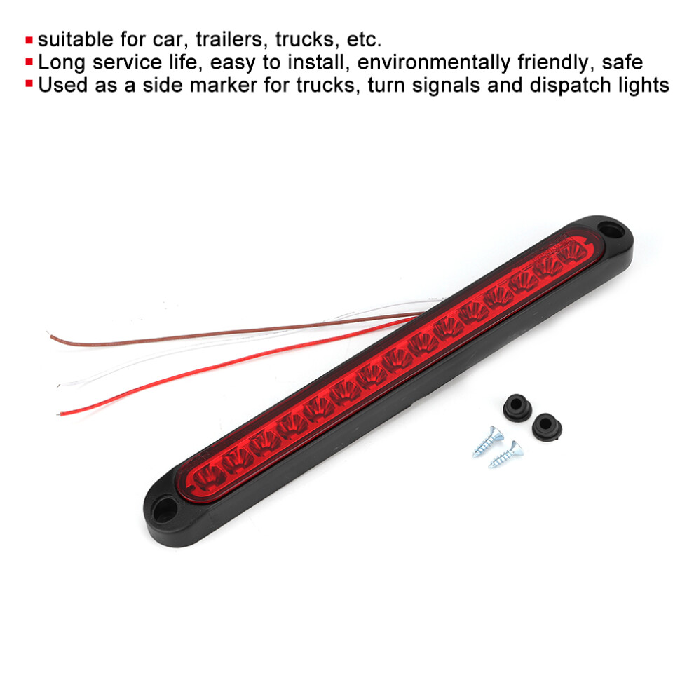 Rear Trailer High Brake Lamp Turn Signal Truck 15Leds 10-30Vred Light 4351323904770