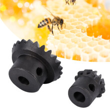 2pcs Black Steel Beekeeping Honey Extractor Gear Accessory Beekeeper Tool