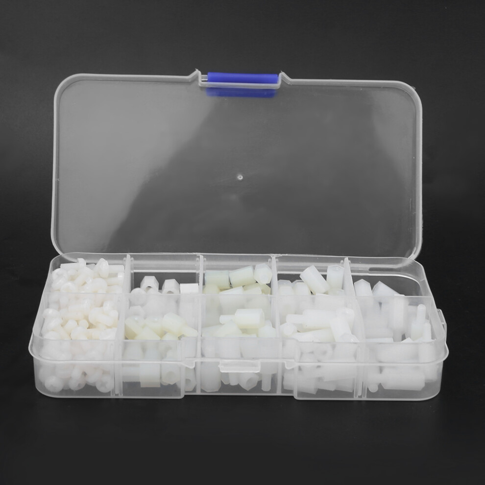 300 Pcs Nylon Standoff Nut Screw F F F M M3 Standoff For Multiple Purpose(White ) 6951323911204