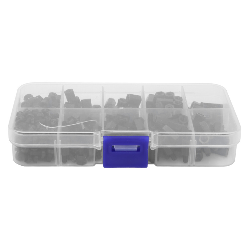 300 Pcs Nylon Standoff Nut Screw F F F M M3 Standoff for Multiple Purpose(Black )-image-OPC-PHWCNPH-NEW