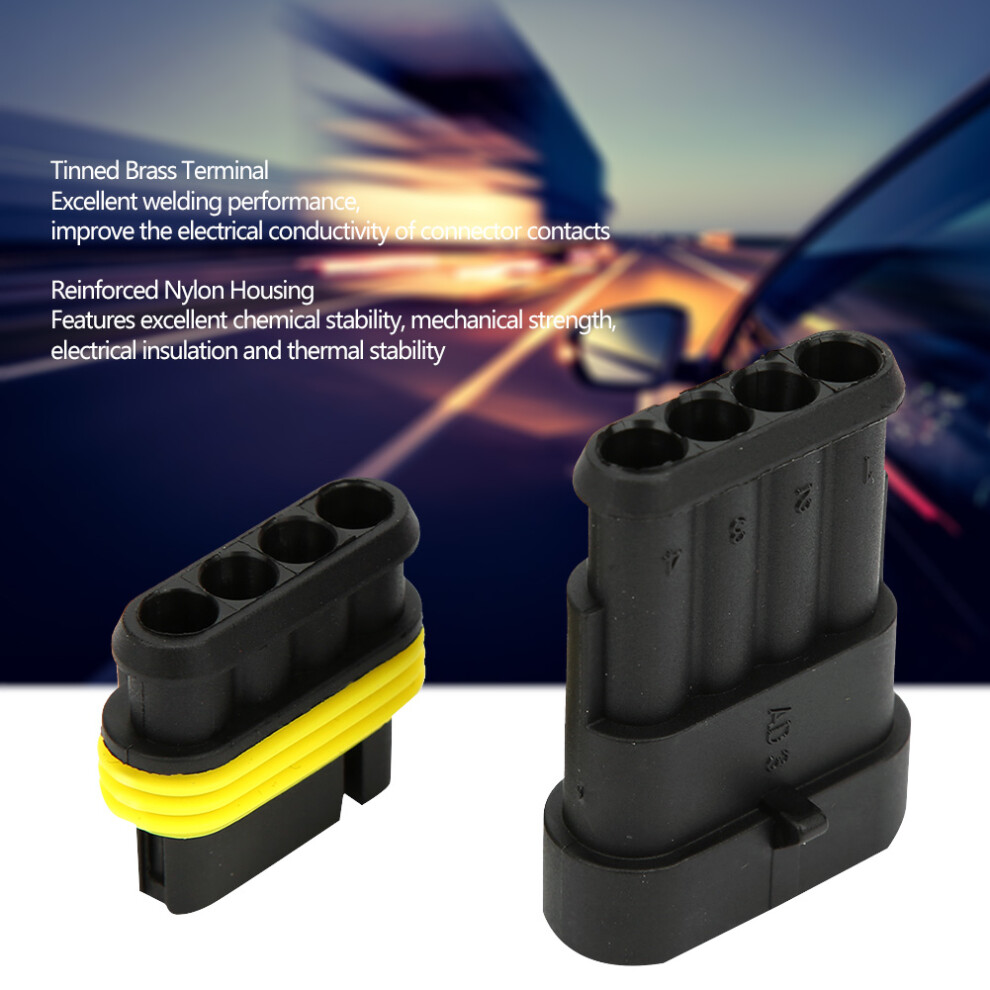 5 Sets 4P 5P 6P Amp 1.5 Male And Female Plug Automotive Car Waterproof Connector4p 5011323914030