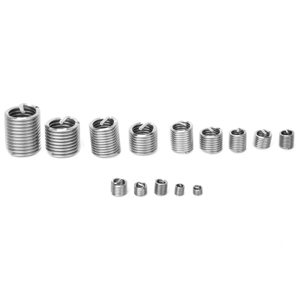 120Pcs Wire Threaded Insert Stainless Steel Thread Repairing Tool With Box M3-M12 7651323914685