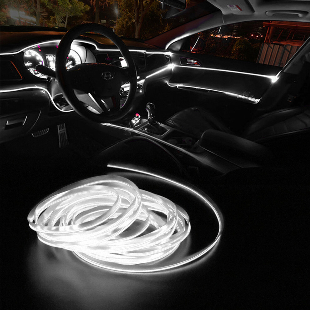 Car Decorative Strip Interior Ing Auto Led El Cold Lamp Modification Partswhite Light 4611323916082