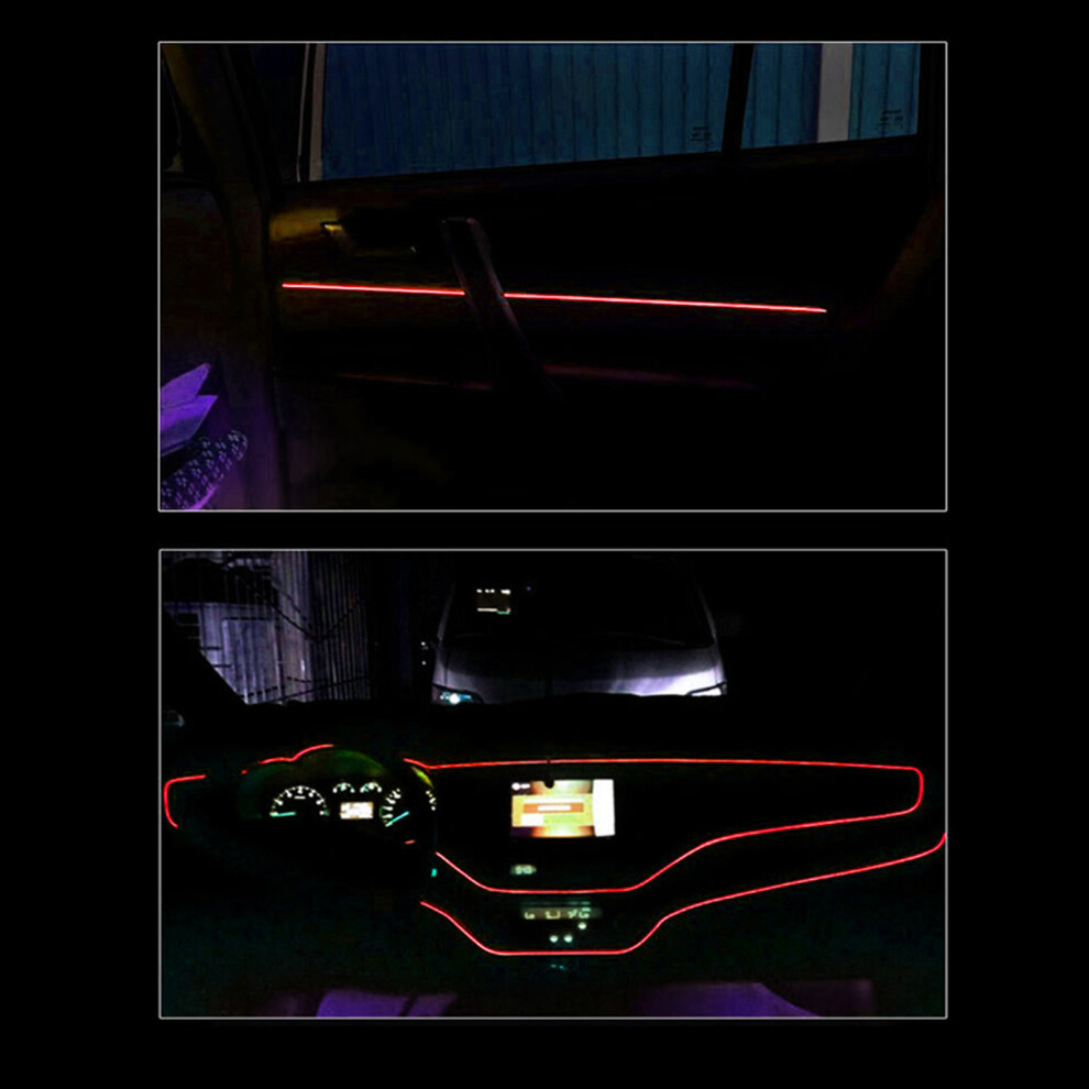 Car Decorative Strip Interior Ing Auto Led El Cold Lamp Modification Partsred Light 5061323916220