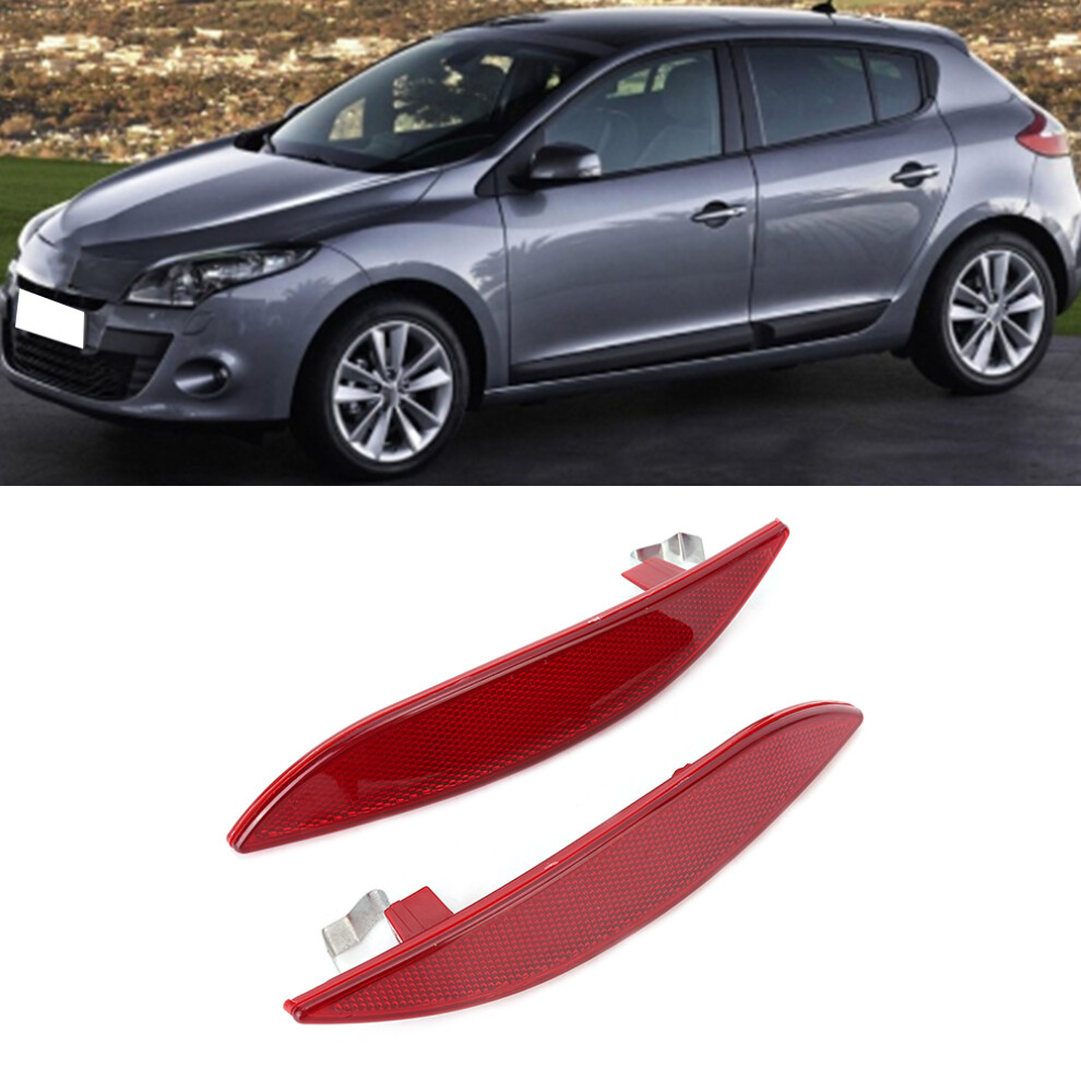2Pcs Bumper Cover Reflector Fit For Renault Megane Mk3 2008 - 2013 265650004R Red 8481323917886