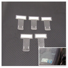 5 Pieces Transparent Car Parking Ticket Holder Clip Plastic Timing Ticket Holder Car Windshield Windscreen Tickets Holder with Adhesive Tap