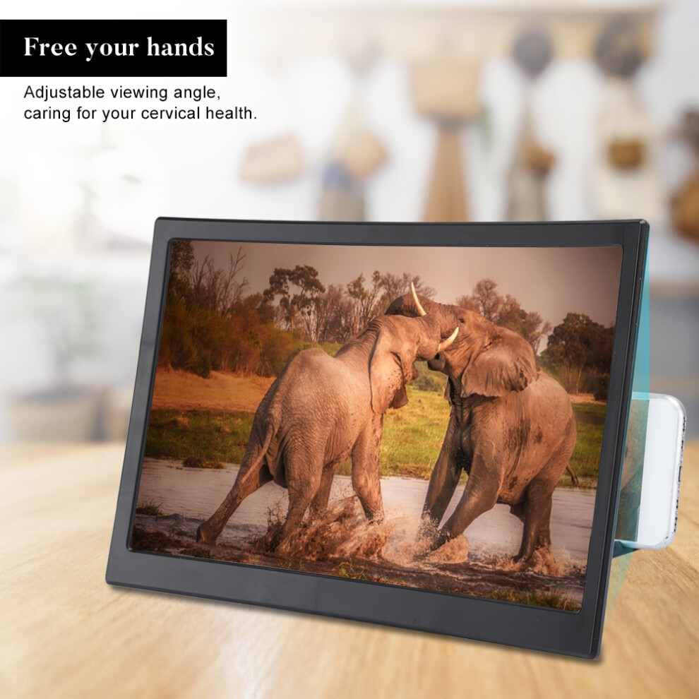 12Inch Curved Non-Slip Mobile Phone Screen Hd Video Amplifier Magnifier Stand Bracket 8451323921268
