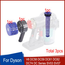 Motor-Hinterabdeckung, Vor- und Nachfilter-Set, passend für Dyson V6 DC58 DC59 DC62 DC74 SV03 SV04 SV07