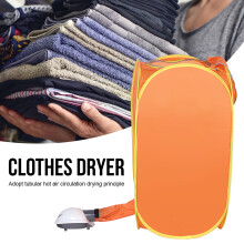 Portable Household Clothes Drying Bag Mini Folding Electric Dryer Machine OrangeAU Plug 220V