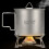 (Titanium)Lixada Titanium Alcohol Stove Portable Folding Camping Stove Compact Solidified Alcohol Burning 4