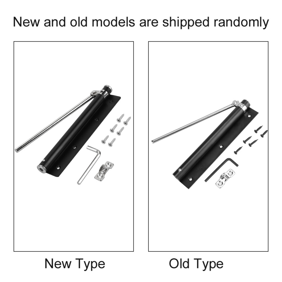 Aluminum Adjust Strength Automatic Door Closer Spring Fireproof Door Hinge Buffer Tool For Home Office 8461323925531