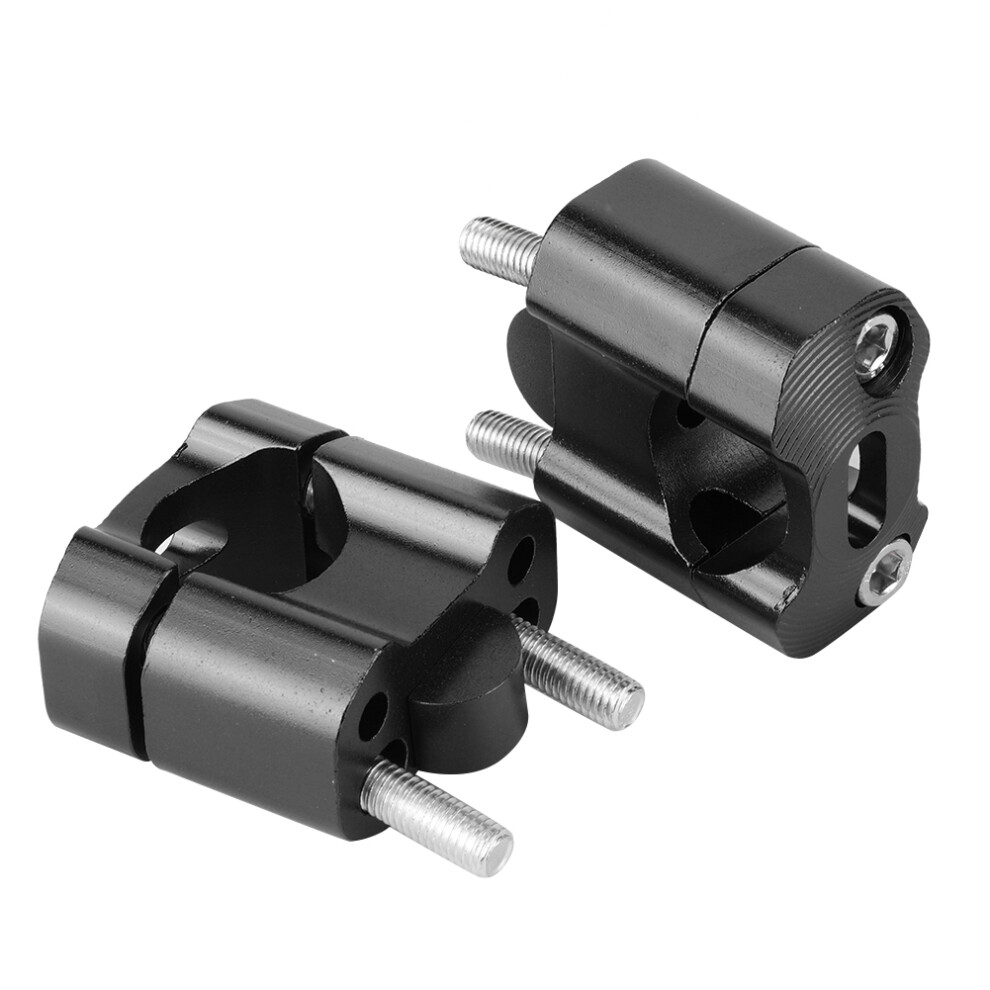 Pair 22Mm/28Mm 1/8In 7/8In Motorcycle Handlebar Mount Clamps Riser Adapter Cnc Aluminum Alloyblack 4931323926288