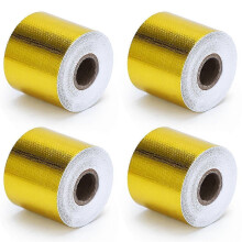 Universal 5cm 10 Meter 4 Rolls Self Adhesive Reflect Heat Barrier Wrap for Motorcycles Car Exhaust Thermal