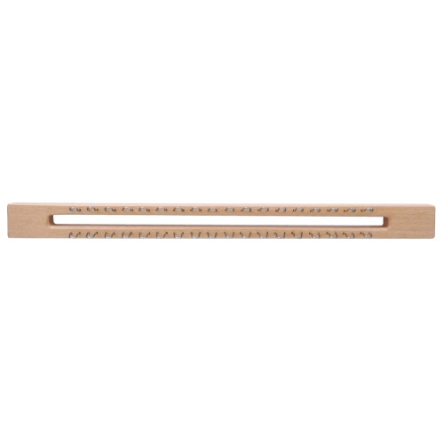 Rechteckiger Holz-Webrahmen mit Armstricknadel, 35x2,7x3,2 cm 2