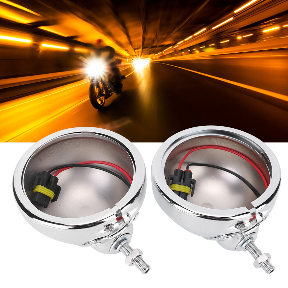2 Sets 4.5 inches Motorcycle Fog Light Housing Aluminum Alloy Fog Lamp Shell-image-OPC-PHWCYXV-NEW