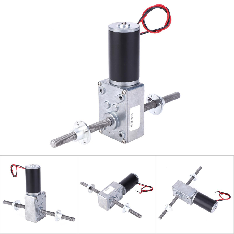Worm Gear Motor Dual Right Handed Shaft Coaxial M8 Thread Speed Reduction 2345 Motor With Flange(Reduction Ratio 670 ) 6901323930705