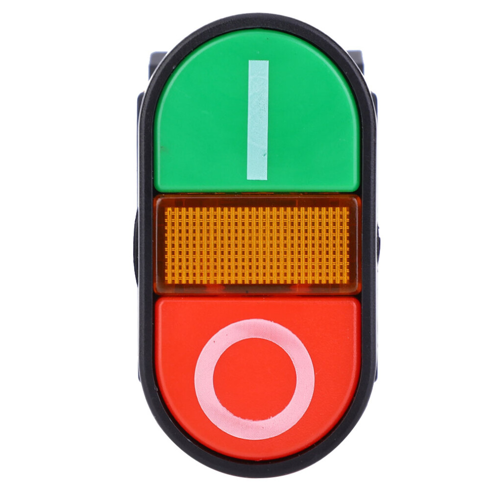 Apbb-22/25N Double Push Button Switch With Led Light Nonc Momentary Button Switch(380Vac ) 8471323932453