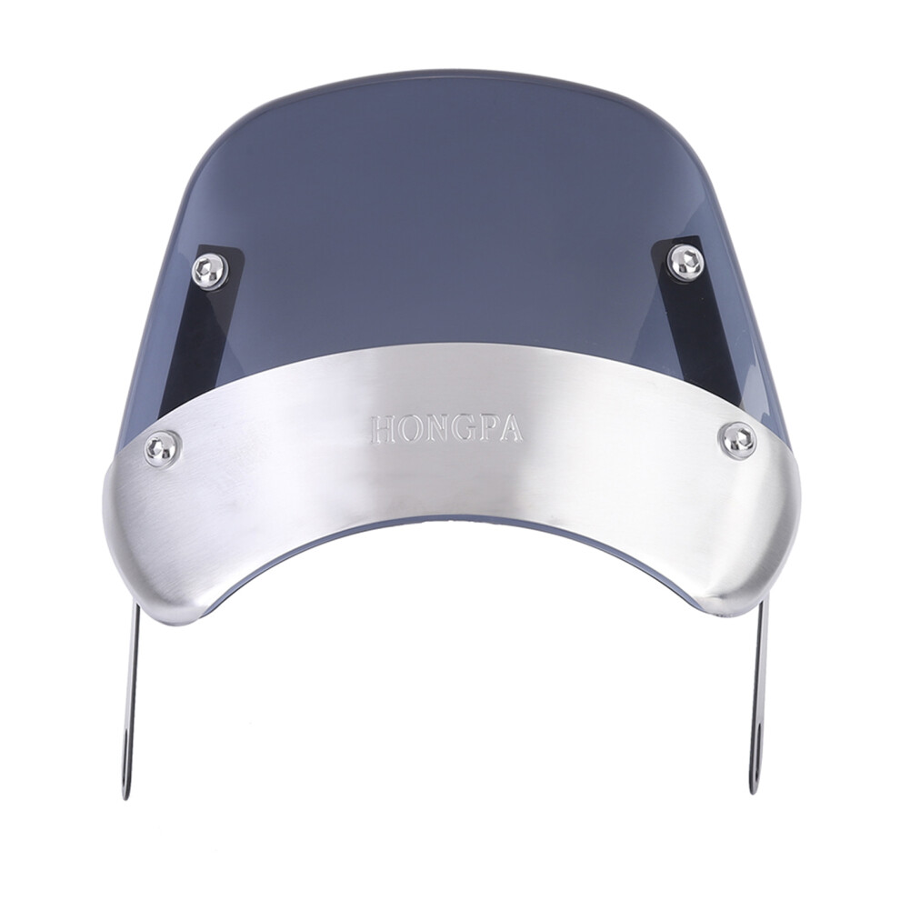 Universal Retro Round Headlamp Fairing Front Windshield For 5-7In Headlights 6931323932607