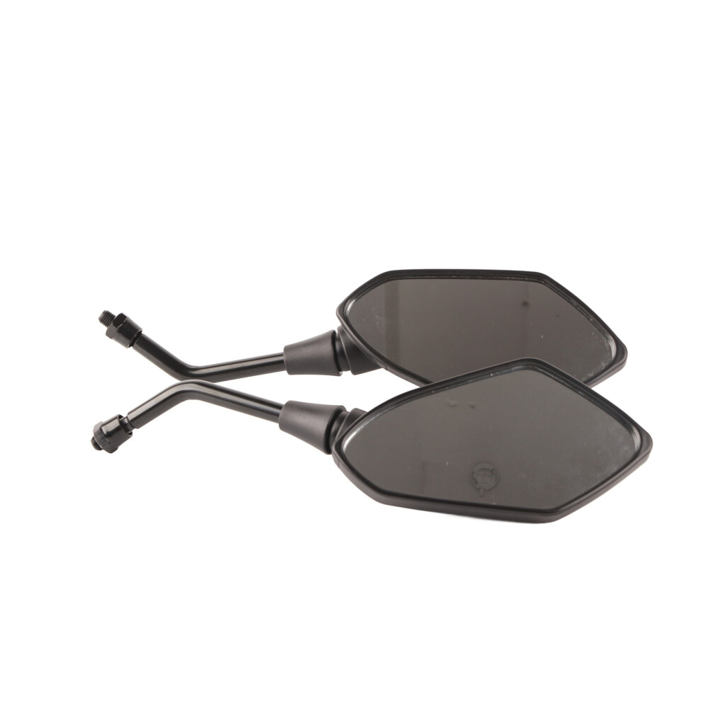 Pair Of Motorcycle Modification Universal Rearview Wing Mirror Motorbike Accessory Black10mm 5071323932625