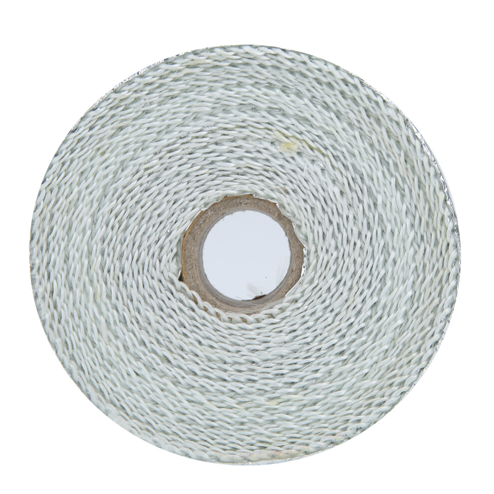 5M Car Heat Insulation Exhaust Header Pipe Wrap Cloth With Strap Auto Accessories Silver 9441323933162