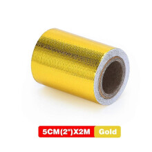 VR - 2" x1 2 5 10 Meter Aluminum Reinforced Adhesive Tape Supported Heat Shield Resistant Wrap Inlet