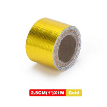 VR - 2" x1 2 5 10 Meter Aluminum Reinforced Adhesive Tape Supported Heat Shield Resistant Wrap Inlet
