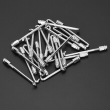 24Pcs Banjo Hooks Silver Metal Chrome Plated Parts Musical Instrument Accessories