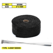 5M/10M/15M 5CM Width Heat Thermo Wrap Protective Shield Tan Tape Fire Retardant Insulating Fabric Roll