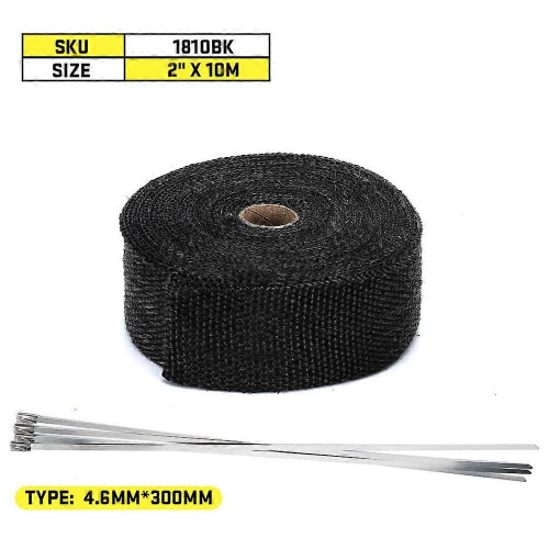 5M/10M/15M 5CM Width Heat Thermo Wrap Protective Shield Tan Tape Fire Retardant Insulating Fabric Roll