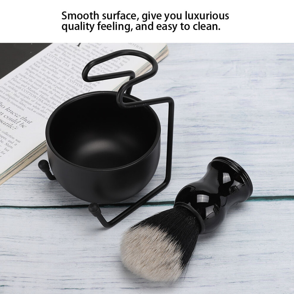 3Pcs Set Professional Men Beard Shaving Tool Stand Holder Hair Brush Soap Bowl(3Pcs )