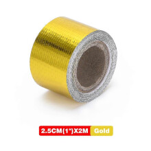 VR - 2" x1 2 5 10 Meter Aluminum Reinforced Adhesive Tape Supported Heat Shield Resistant Wrap Inlet