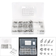 180PCS Stainless Steel Nuts Kit Wing Flange Cap Hex Nuts M2 M2.5 M3 M4 M5 M6