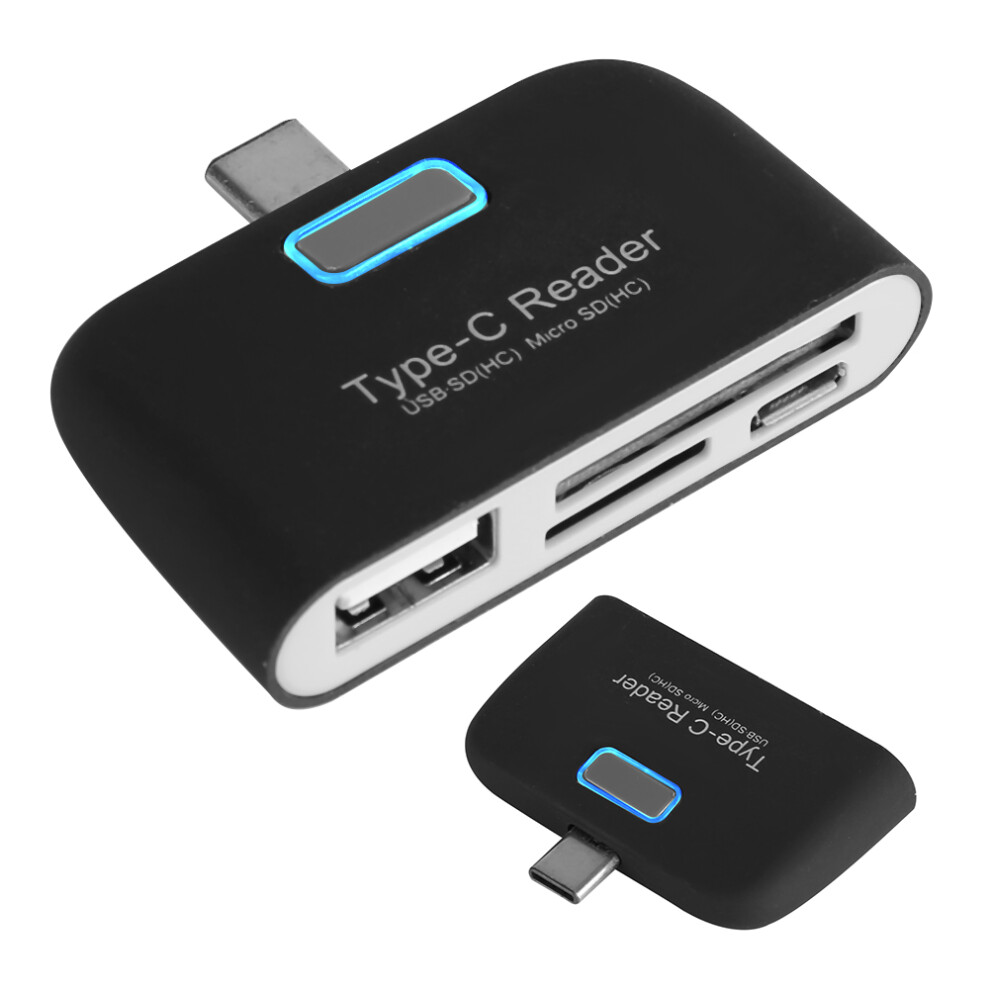 Aluminum Alloy Type C Tf Memory Card Reader To Usb Otg Hub Adapter For Macbook Phone Tablet 8781323940632