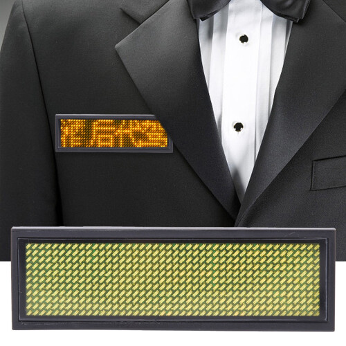LED-NamebadgeScroll-Display 4 Zeichen Blau/Gelb/Weiß 85x23mm
