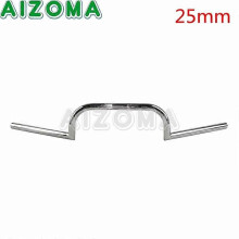 1 Inch Clubman Pullback Motorcycle Black Handlebar 25mm Custom Handlebar For Harley Bobber Cafe Racer