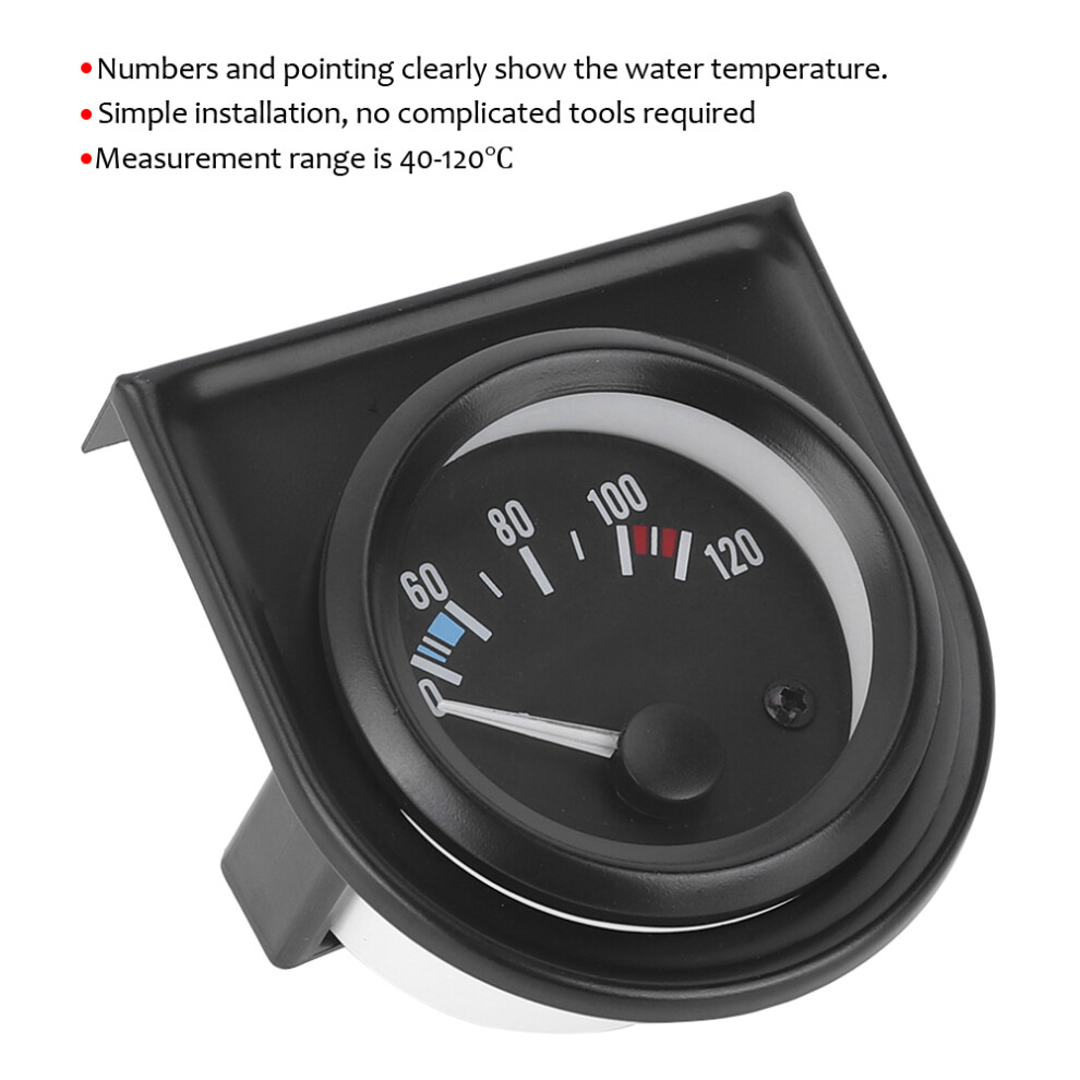 2In 12V Car Water Temperature Temp Gauge Meter 40-120 Universal Modified Parts 7891323941674