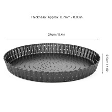9 Zoll Antihaft-Carbonstahl-Pizzabackenblech, Groß 24cm