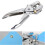 Multi Function Punch Pliers Silver 60# Steel Electroplated Eyelet Hole Punching Tool 10