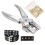 Multi Function Punch Pliers Silver 60# Steel Electroplated Eyelet Hole Punching Tool 1