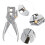 Multi Function Punch Pliers Silver 60# Steel Electroplated Eyelet Hole Punching Tool 8