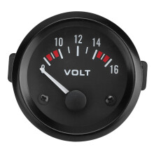 Universal 12V 52mm Spannungsanzeige Schwarz Weiß 8-16V