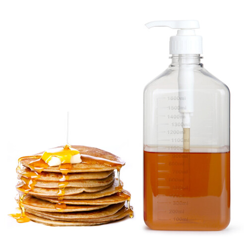 1600ml Simple Press Pump Bottles Empty Syrup  Ketchup Sauces Condiment Containers Squeeze Bottle 2