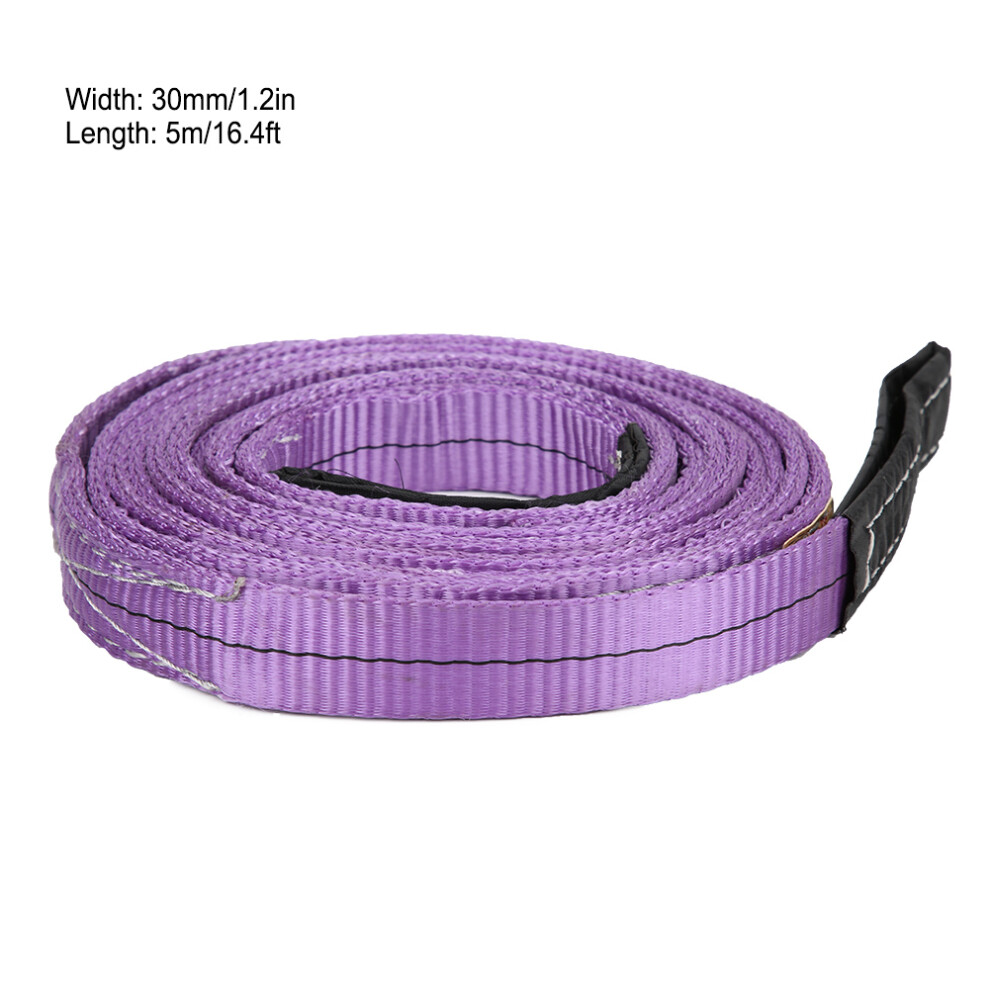 5Mx30mm Polyester Lifting Sling Industrial Crane Hoisting Webbing Purple 7601323944519