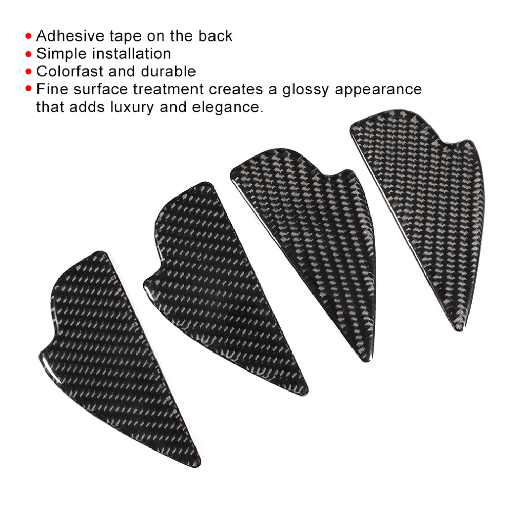 4Pcs Carbon Fiber Interior Door Bowl Decor Cover Fits For Mazda Cx-5 2013-2018 Left Hand Driving 6901323944450