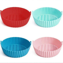 AD-Air Fryer Silicone Pot,Easy Cleaning Air Fryer Silicone Liners, Reusable Air Fryer Silicone Liners(7.5Inch,4