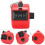 BERM Hand Tally Counter 4-Digits Plastic Knob Reset Handheld Counting Tool with HookRed 4
